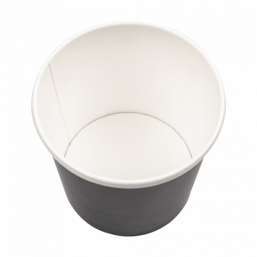 Récipient en carton double paroi avec couvercle NOIR neutre 780 ml - carton de 250 unités