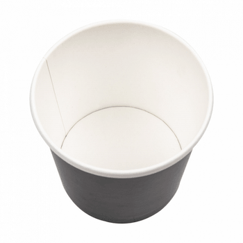 Récipient en carton double paroi avec couvercle NOIR neutre 780 ml - carton de 250 unités