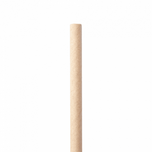 Paille droite couleur kraft en PAPIER recyclable 0.6 x 14 cm - carton de 3000 pailles