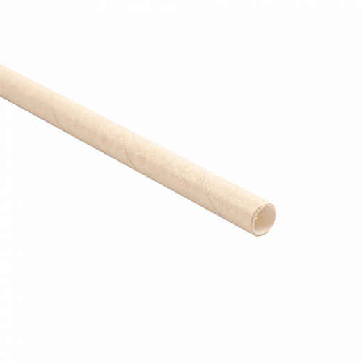 Paille droite couleur kraft en PAPIER recyclable 0.6 x 14 cm - carton de 3000 pailles