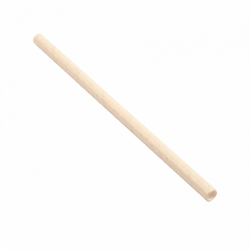 Paille droite couleur kraft en PAPIER recyclable 0.6 x 14 cm - carton de 3000 pailles