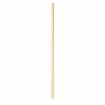 Paille droite en sachet kraft individuel naturelles en PAPIER recyclable 0.6 x 21 cm - carton de 3000 pailles