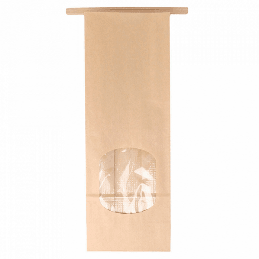 Download Sachet kraft SOS avec auto-fermeture et fenêtre 9 + 6 x 25 cm - carton de 500 unités