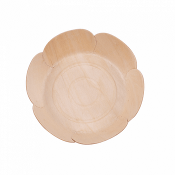 Barquette ronde en bois 10.5 x 3 cm - pack de 200 unités