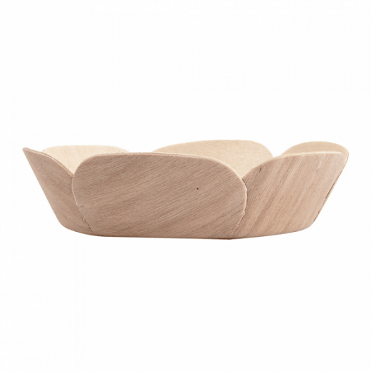 Barquette ronde en bois 11.5 x 3 cm - pack de 200 unités