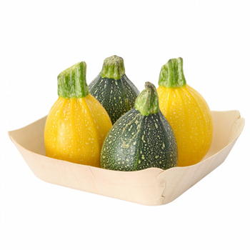 Barquette rectangulaire en bois 13 x 12 x 3 cm - pack de 200 unités