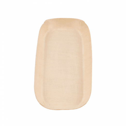 Barquette rectangulaire en bois 14.5 x 7 x 1.3 cm - pack de 200 unités