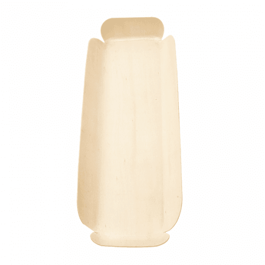 Barquette rectangulaire en bois 20.5 x 8 x 2 cm - pack de 200 unités