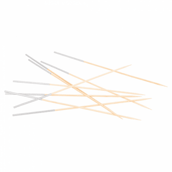 Pique en bambou allongée Argenté 23 cm - pack de 100 unités