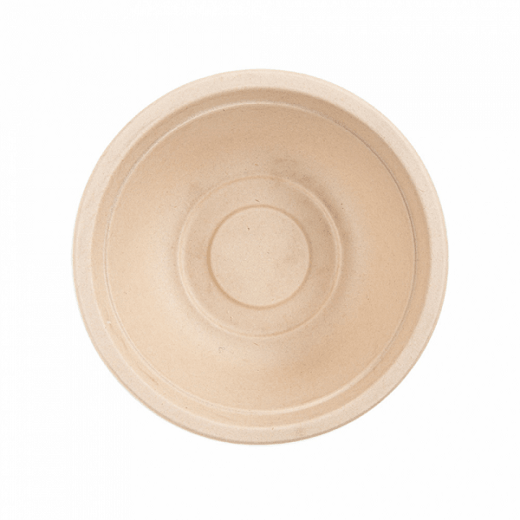 Bol en cellulose naturelle fibre de canne à sucre - Naturel - 500 ml - carton de 600 unités