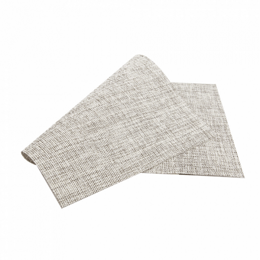 Set de table réutilisables 45x30cm PVC GRIS - Pack de 12 unités