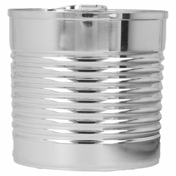 Verrine big boîte de conserve ligne métallisée argent - 220 ml - carton de 100 unités