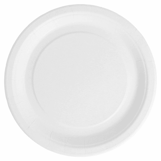 Assiette blanche en carton bio-laquées 18 cm ingraissable et biodégradable - carton de 800 unités