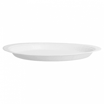 Assiette blanche en carton bio-laquées 18 cm ingraissable et biodégradable - carton de 800 unités