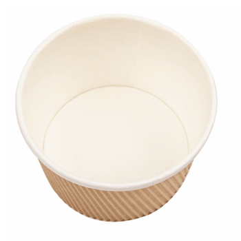 Pots à soupe en carton double paroi ondulée - 500 ml - carton de 500 unités