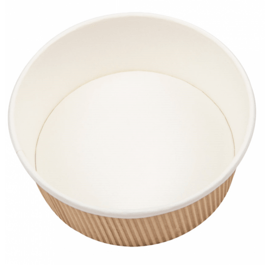 Pots à soupe en carton double paroi ondulée - 780 ml - carton de 250 unités