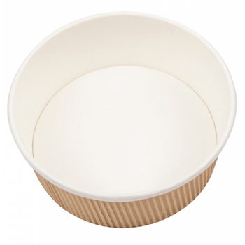 Pots à soupe en carton double paroi ondulée - 780 ml - carton de 250 unités