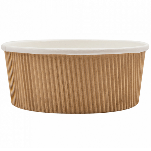 Pots à soupe en carton double paroi ondulée - 780 ml - carton de 250 unités