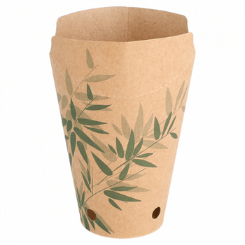 Gobelet à frites avec fermeture carton recyclé Feel Green 360 ml - pack de 100 unités