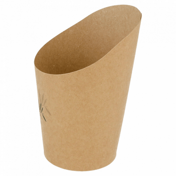 Gobelet à frites ouvert carton recyclé Feel Green 270 ml - pack de 100 unités