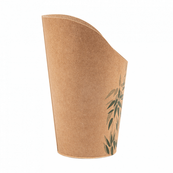 Gobelet à frites ouvert carton recyclé Feel Green 480 ml - pack de 50 unités