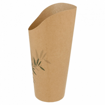 Gobelet à frites ouvert carton recyclé Feel Green 660 ml - pack de 50 unités