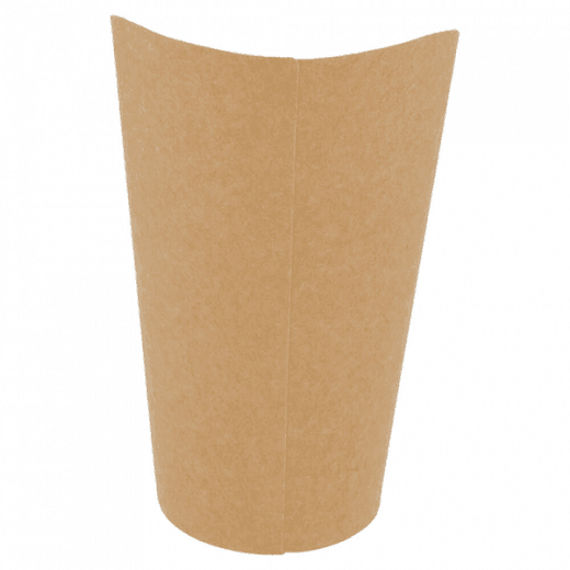 Gobelet à frites ouvert en carton recyclé 480 ml - pack de 50 unités