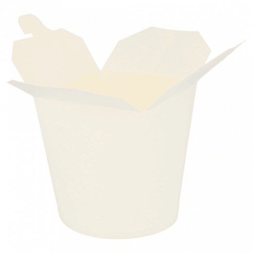 Pot en carton pour pâtes / salades / plats cuisinés Blanc 780 ml - pack de 50 unités