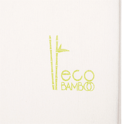 Serviette en fibre de bambou 40x40 cm BLANCHE Pliage 1/8 - carton de 600 unités