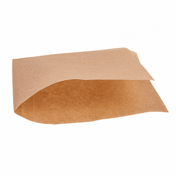 Sac burger Neutre kraft ouvert sur 2 côtés 13 x 14 cm - pack de 1000 unités
