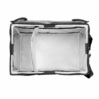 Sac à dos isotherme pour livraison en vinyl noir - 44x37x29 cm