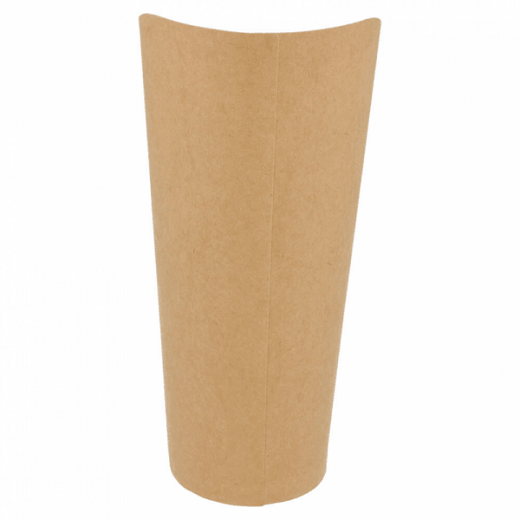 Gobelet à frites ouvert carton recyclé Neutre kraft 660 ml - carton de 1000 unités