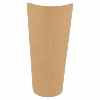 Gobelet à frites ouvert carton recyclé Neutre kraft 660 ml - carton de 1000 unités