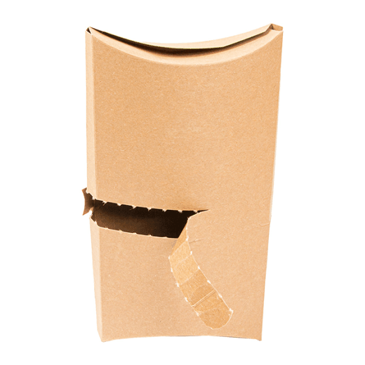 Boîte pour tacos et wrap avec languette détachable - 19.5x12.5x3cm - carton de 500 unités