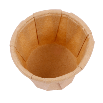 Pot en papier plissé naturel 22 ml - lot de 1000 unités