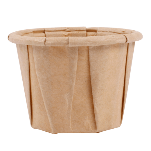 Pot en papier plissé naturel 22 ml - lot de 1000 unités