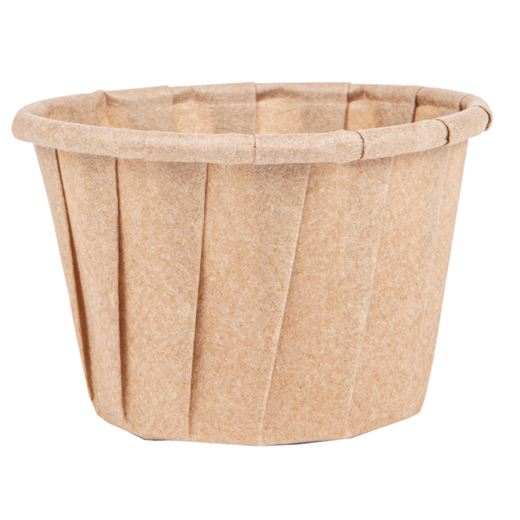 Pot en papier plissé naturel 30 ml - lot de 1000 unités