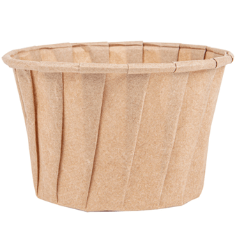 Pot en papier plissé naturel 100 ml - lot de 1000 unités