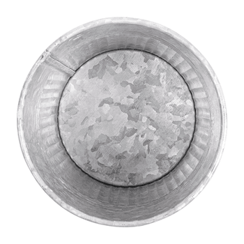 Pot en acier galvanisé pour frites ou autres - 9.5x8(h)cm - Pack de 12