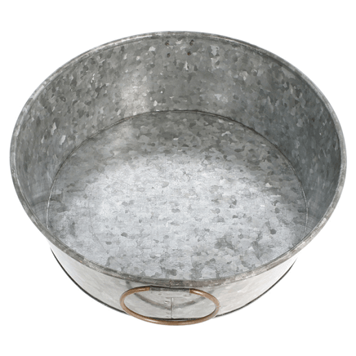 Corbeille en acier galvanisé pour frites ou autres - 23x8 (h)cm