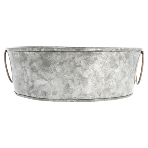 Corbeille en acier galvanisé pour frites ou autres - 23x8 (h)cm