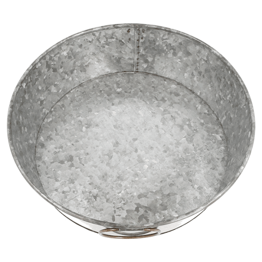 Corbeille en acier galvanisé pour frites ou autres - 27.5x8 (h)cm