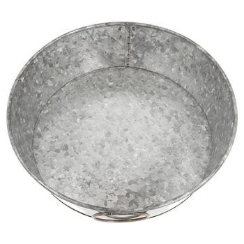 Corbeille en acier galvanisé pour frites ou autres - 27.5x8 (h)cm