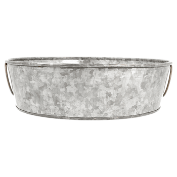 Corbeille en acier galvanisé pour frites ou autres - 27.5x8 (h)cm
