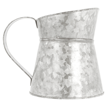 Pichet de décoration en acier galvanisé - 15.5x11.5 (h)cm