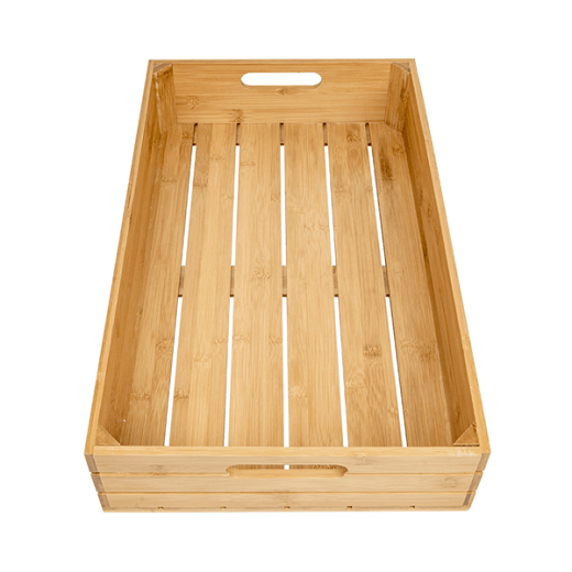 Boîte pour buffet gastronorm en bambou 1/1 - 53x32.5 cm - hauteur 10 cm