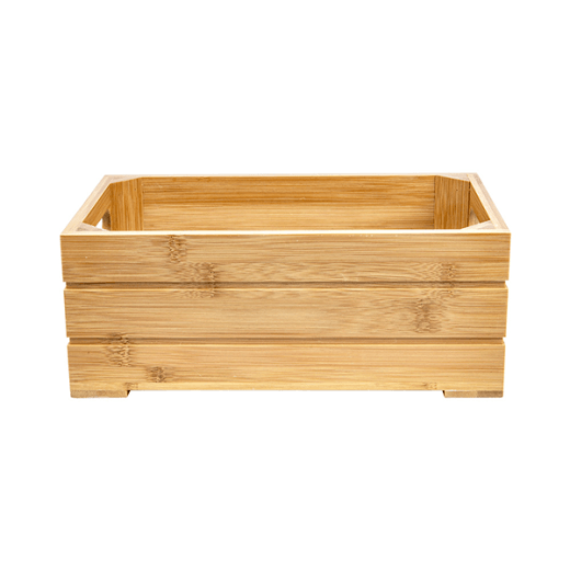 Boîte pour buffet gastronorm en bambou 1/4 - 26.5x16.2 cm - hauteur 10 cm