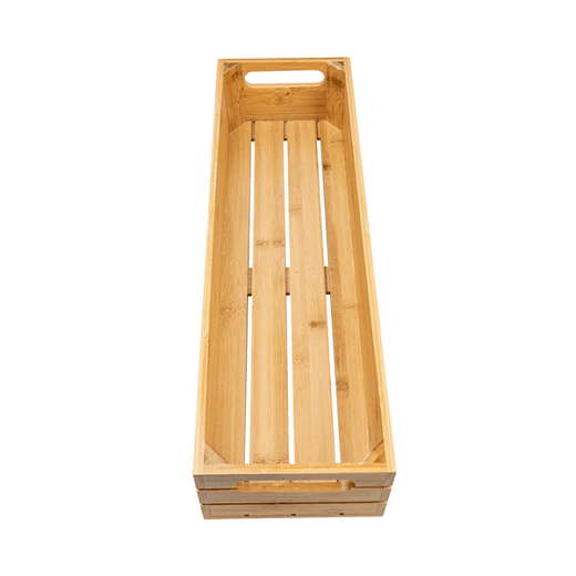Boîte pour buffet gastronorm en bambou 2/4 - 53x16.2 cm - hauteur 10 cm