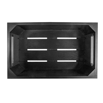 Boîte pour buffet gastronorm en bambou NOIR 1/4 - 26.5x16.2 cm - hauteur 10 cm