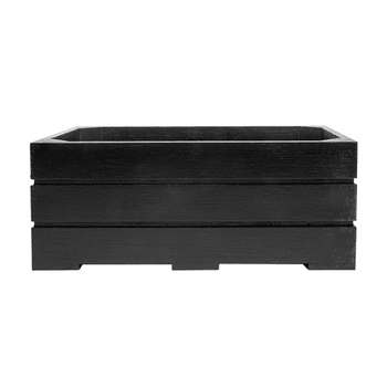 Boîte pour buffet gastronorm en bambou NOIR 1/4 - 26.5x16.2 cm - hauteur 10 cm